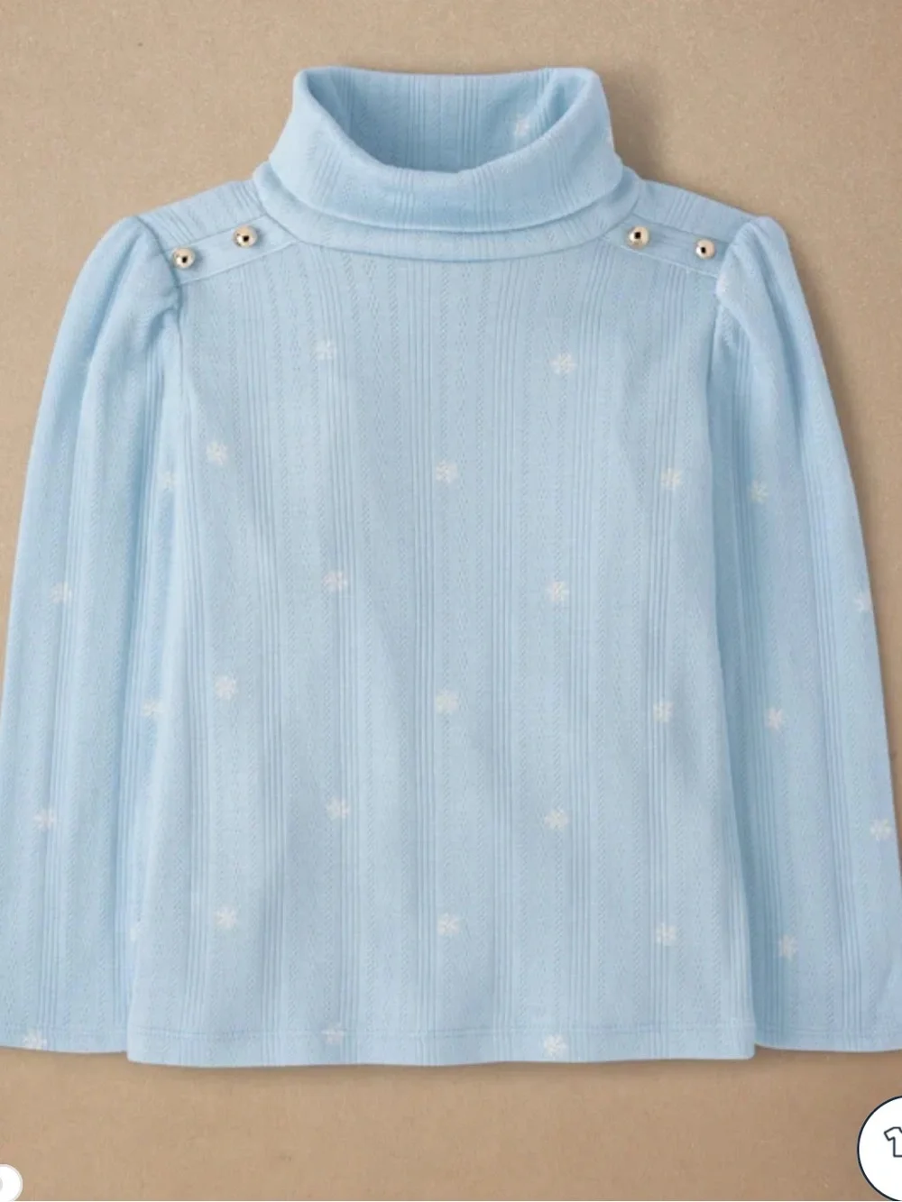 3T Toddler NWT Gymboree Button Pointelle Turtleneck-First Frost Collection